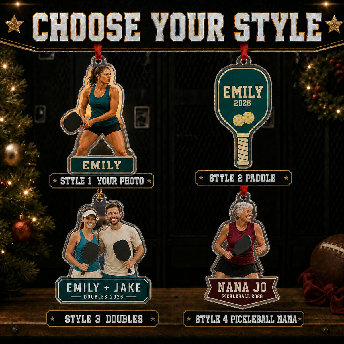 Personalized Pickleball Photo Acrylic Ornament - Custom Athlete Christmas Keepsake - image 8
