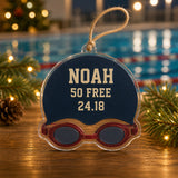 Personalized Swimming Diving Photo Acrylic Ornament - Custom Athlete Christmas Keepsake - image 2