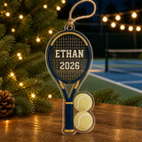 Personalized Tennis Photo Acrylic Ornament - Custom Athlete Christmas Keepsake - image 2