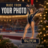 Personalized Gymnastics Photo Acrylic Ornament - Custom Athlete Christmas Keepsake - image 1