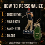 Personalized Golf Photo Acrylic Ornament - Custom Athlete Christmas Keepsake - image 5