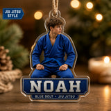 Personalized Martial Arts Photo Acrylic Ornament - Custom Athlete Christmas Keepsake - image 3