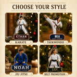 Personalized Martial Arts Photo Acrylic Ornament - Custom Athlete Christmas Keepsake - image 8