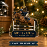 Personalized Equestrian Photo Acrylic Ornament - Custom Athlete Christmas Keepsake - image 2
