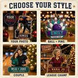 Personalized Bowling Photo Acrylic Ornament - Custom Athlete Christmas Keepsake - image 8