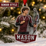 Personalized Archery Photo Acrylic Ornament - Custom Athlete Christmas Keepsake - image 4