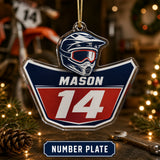 Personalized Motocross BMX Photo Acrylic Ornament - Custom Athlete Christmas Keepsake - image 2