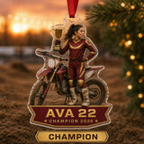 Personalized Motocross BMX Photo Acrylic Ornament - Custom Athlete Christmas Keepsake - image 4