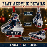 Personalized Ski Snowboard Photo Acrylic Ornament - Custom Athlete Christmas Keepsake - image 6