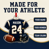 Personalized American Football Jersey Acrylic Ornament - Custom Name and Number - image 3