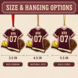 Personalized Softball Jersey Acrylic Ornament - Custom Name and Number - image 7