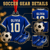 Personalized Soccer Jersey Acrylic Ornament - Custom Name and Number - image 4