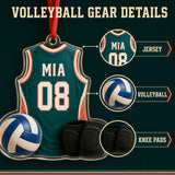 Personalized Volleyball Jersey Acrylic Ornament - Custom Name and Number - image 4