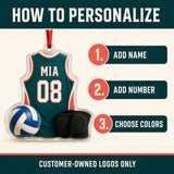 Personalized Volleyball Jersey Acrylic Ornament - Custom Name and Number - image 5