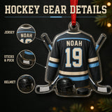 Personalized Ice Hockey Jersey Acrylic Ornament - Custom Name and Number - image 4