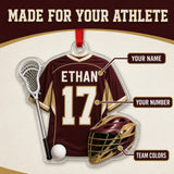Personalized Lacrosse Jersey Acrylic Ornament - Custom Name and Number - image 3