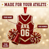 Personalized Cheerleading Jersey Acrylic Ornament - Custom Name and Number - image 3