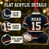 Personalized Rugby Jersey Acrylic Ornament - Custom Name and Number - image 6