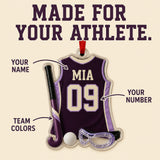 Personalized Field Hockey Jersey Acrylic Ornament - Custom Name and Number - image 3