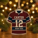 Personalized Rugby Photo Acrylic Ornament - Custom Athlete Christmas Keepsake - image 2