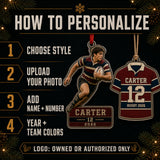 Personalized Rugby Photo Acrylic Ornament - Custom Athlete Christmas Keepsake - image 5