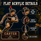 Personalized Rugby Photo Acrylic Ornament - Custom Athlete Christmas Keepsake - image 6