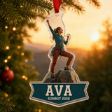 Personalized Rock Climbing Photo Acrylic Ornament - Custom Athlete Christmas Keepsake - image 4