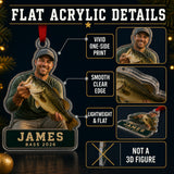 Personalized Bass Fishing Photo Acrylic Ornament - Custom Athlete Christmas Keepsake - image 6