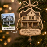 Personalized First Christmas Home Wood Ornament - Custom Keepsake - image 1
