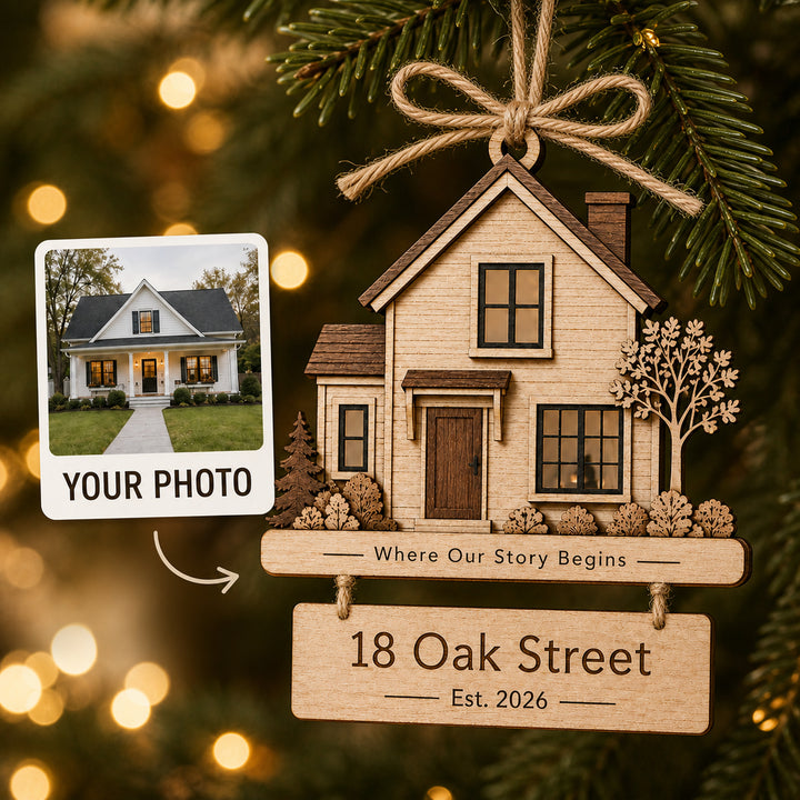 Personalized Where Our Story Begins Wood Ornament - Custom Keepsake - image 1