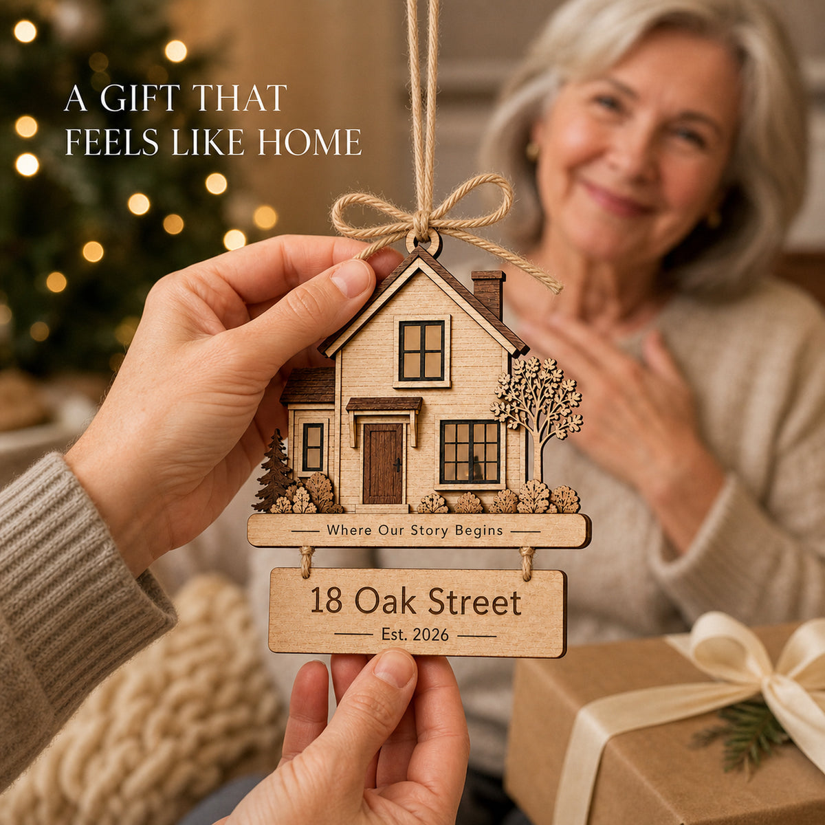Personalized Where Our Story Begins Wood Ornament - Custom Keepsake - image 3