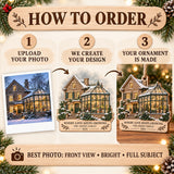 Personalized Christmas Glasshouse Wood Ornament - Custom Keepsake - image 5