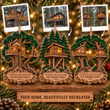 Personalized Rooted Together Treehouse Wood Ornament - Custom Keepsake - image 2