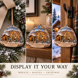 Personalized Christmas Dome Home Wood Ornament - Custom Keepsake - image 6
