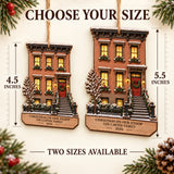 Personalized New York Brownstone Christmas Wood Ornament - Custom Keepsake - image 3