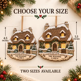 Personalized English Thatched Cottage Wood Ornament - Custom Keepsake - image 3