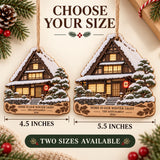 Personalized Japanese Snow Minka Wood Ornament - Custom Keepsake - image 3