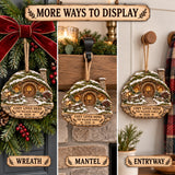 Personalized Earth Sheltered Winter Cottage Wood Ornament - Custom Keepsake - image 5