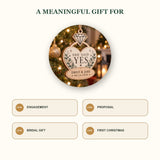 Personalized Engagement Ring Wood Ornament - Custom Keepsake - image 8