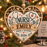 Personalized Nurse Wood Ornament - Custom Keepsake - image 1