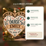 Personalized Nurse Wood Ornament - Custom Keepsake - image 3