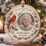 Personalized Cardinal Memorial Wood Ornament - Custom Keepsake - image 1