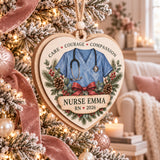 Personalized Registered Nurse Wood Ornament - Custom Keepsake - image 1