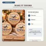 Personalized Airline Pilot Wood Ornament - Custom Keepsake - image 5