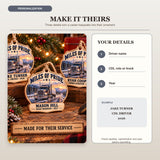 Personalized Truck Driver Wood Ornament - Custom Keepsake - image 5