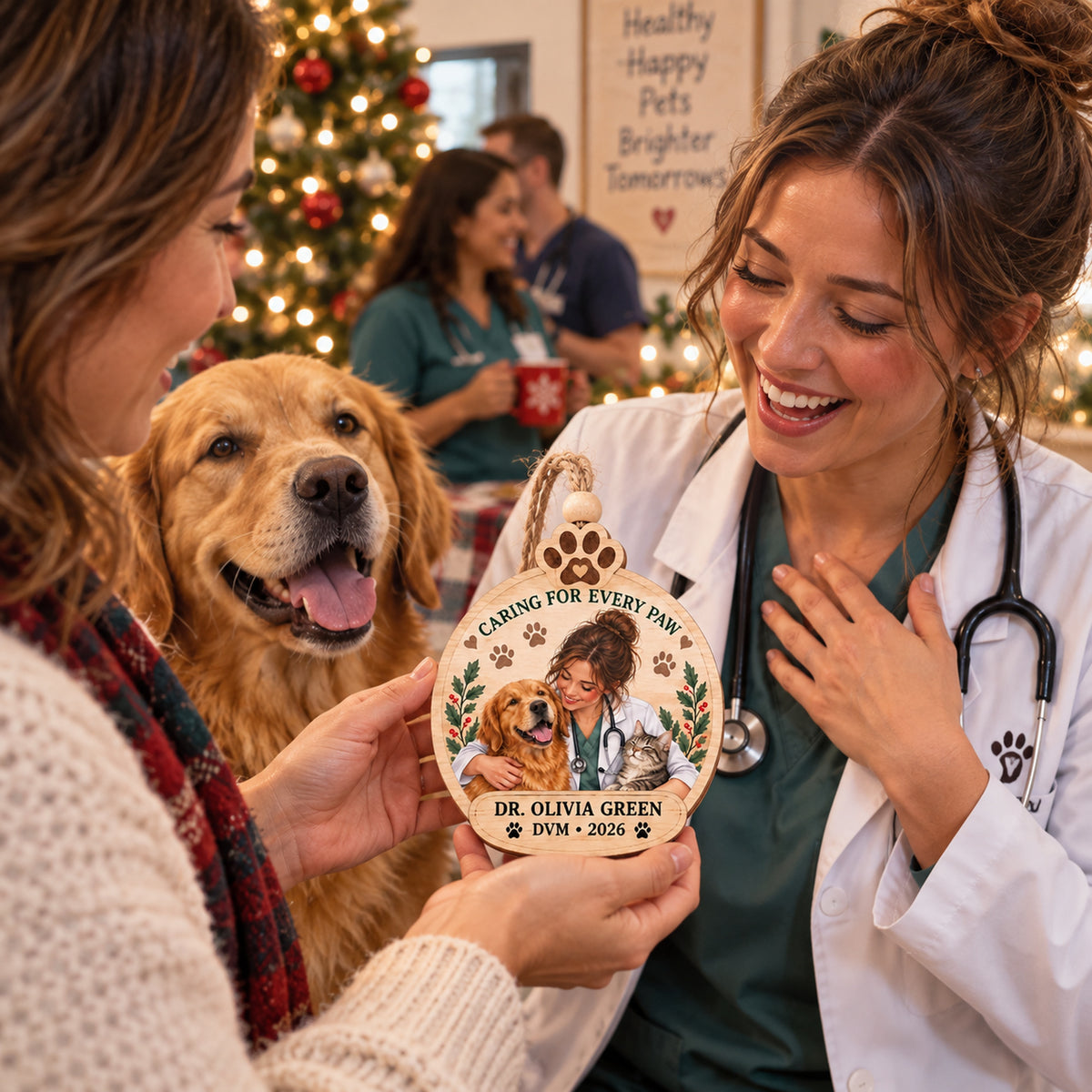 Personalized Veterinarian Wood Ornament - Custom Keepsake - image 3