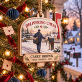 Personalized Mail Carrier Wood Ornament - Custom Keepsake - image 1