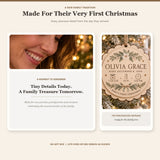 Personalized Baby Birth Stats Scallop Wood Ornament - Custom Keepsake - image 3