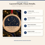 Personalized Zodiac Star Map Wood Ornament - Custom Keepsake - image 4