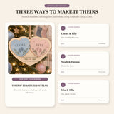 Personalized Twin Double Blessing Wood Ornament - Custom Keepsake - image 2